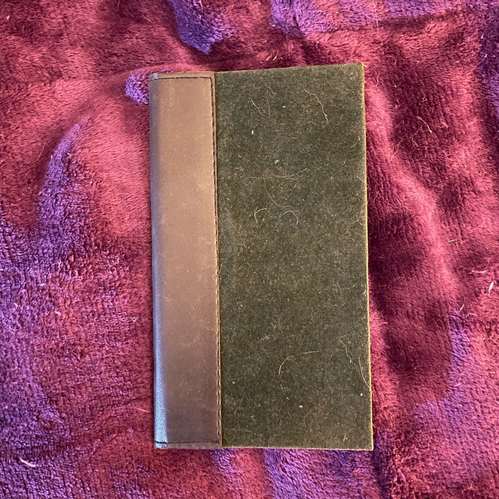 Brown and black phone book